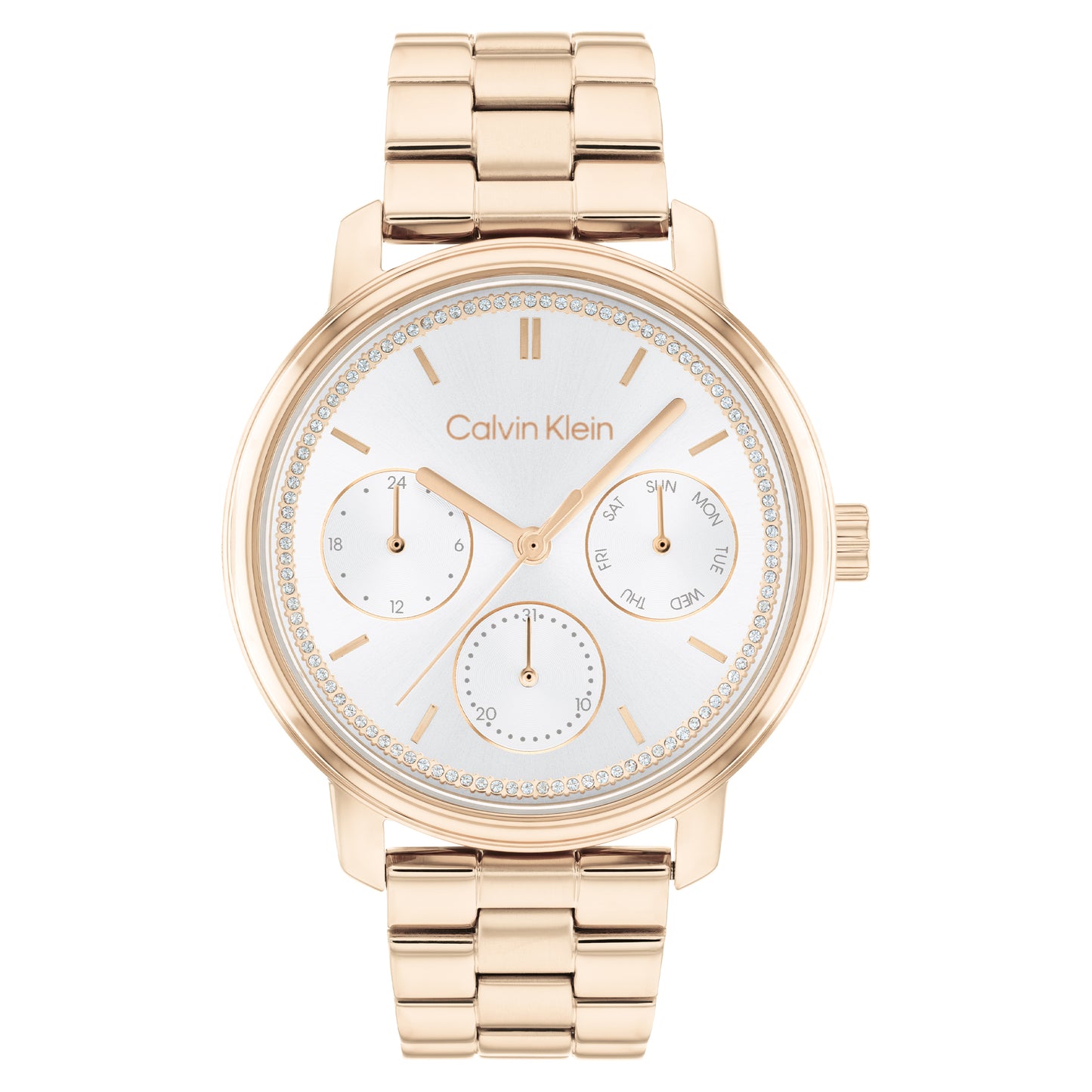 Calvin Klein Shimmer Carnation Gold Stainless Steel Bracelet Analog Watch CK-25200178
