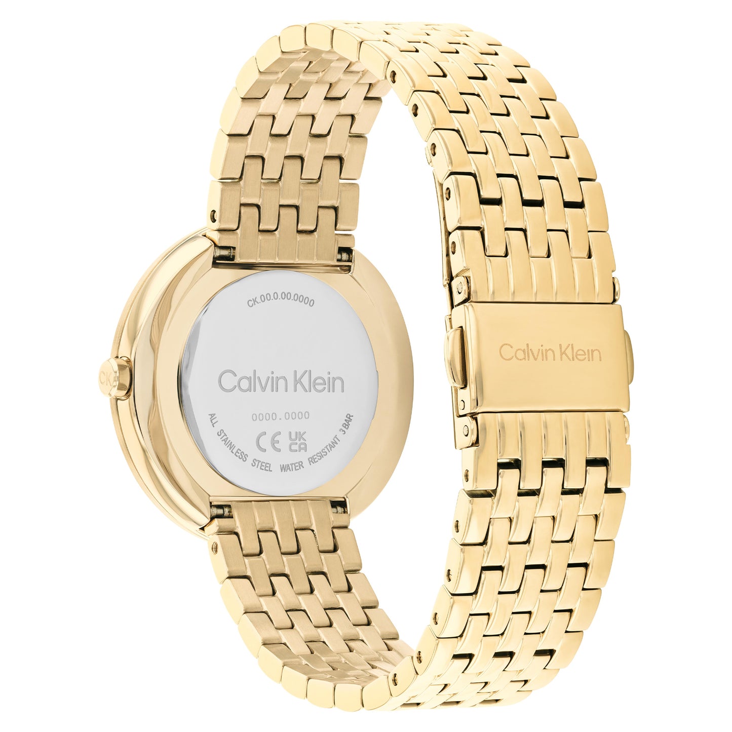 Calvin Klein Twisted Bezel Gold Stainless Steel Bracelet Analog Watch CK-25200321