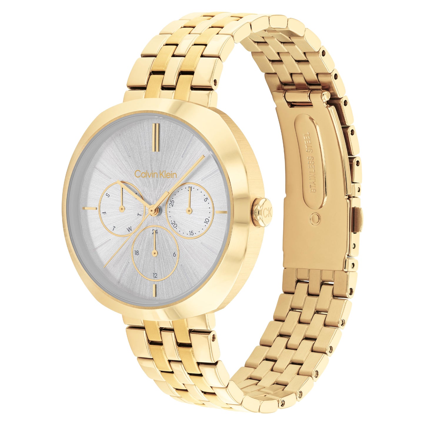 Calvin Klein CK Shape Gold Stainless Steel Bracelet Analog Watch CK-25200336