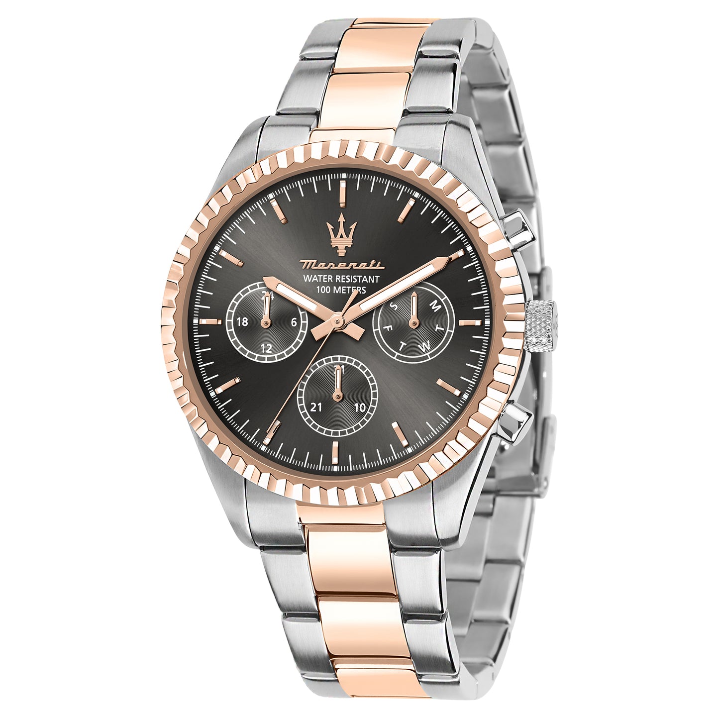 Maserati Competizione Two-Tone Stainless Steel Bracelet Multifunction Watch ME-R8853100020