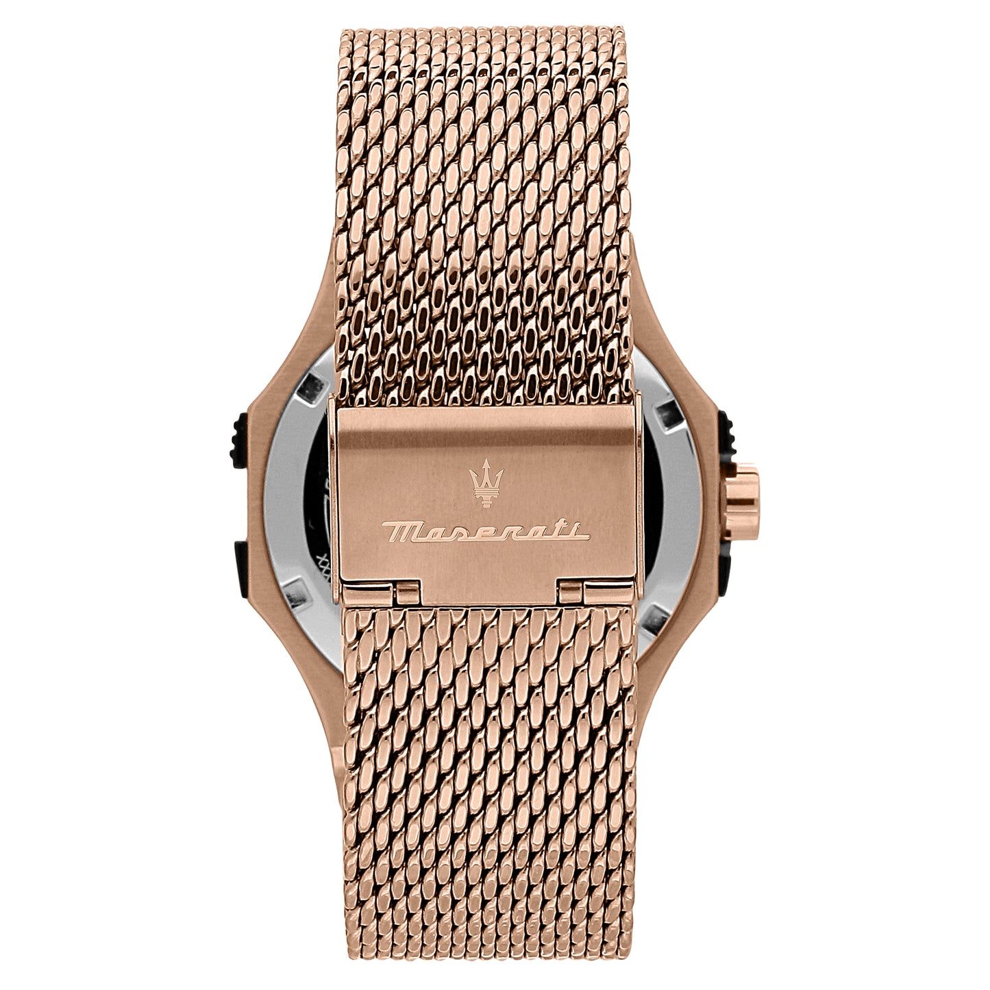 Maserati Potenza Rose Gold Stainless Steel Mesh Bracelet Analog Watch ME-R8853108009
