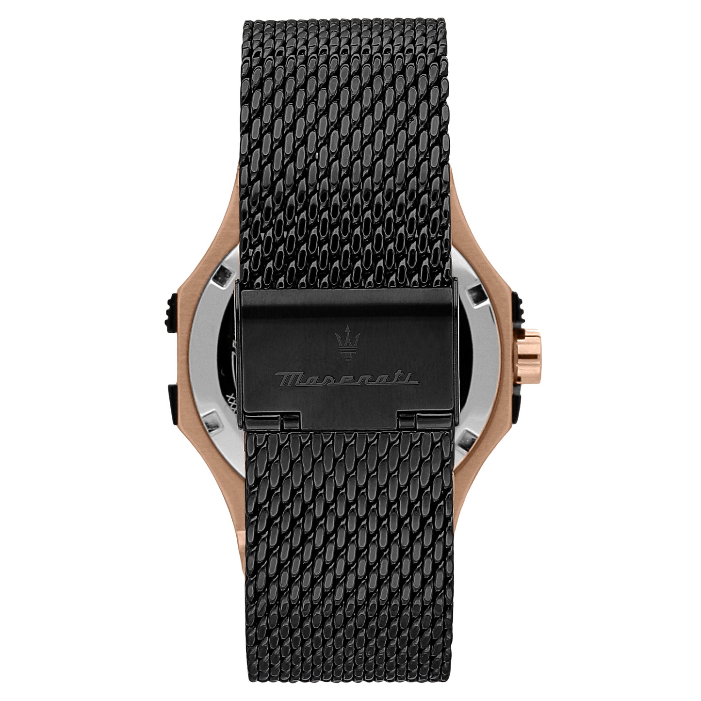 Maserati Potenza Black Stainless Steel Mesh Bracelet Analog Watch ME-R8853108010