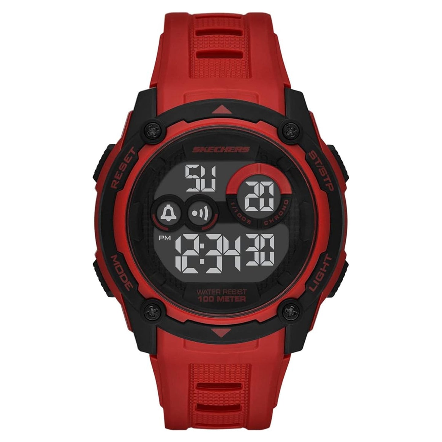 Skechers Atwater Red Polyurethane Bracelet Digital Watch SKC-SR1150