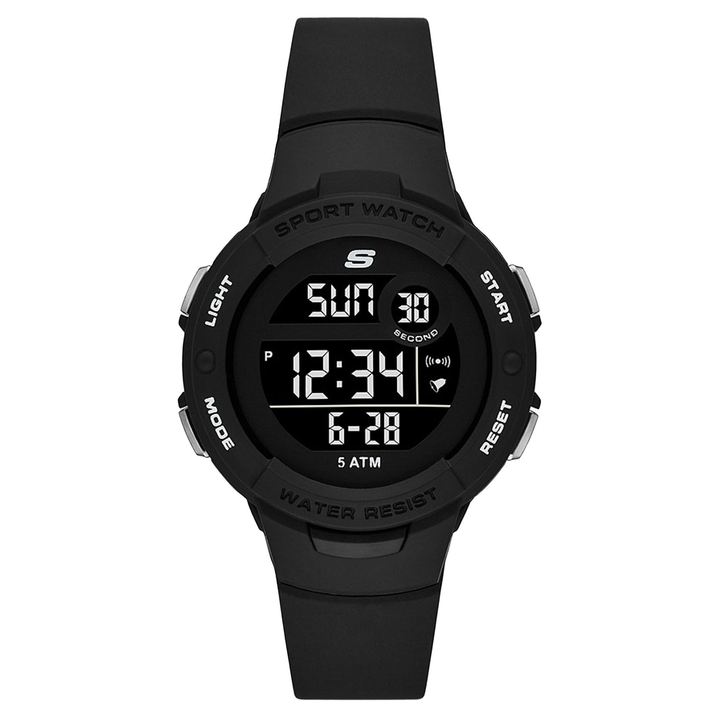 Skechers Crenshaw Black Polyurethane Bracelet Digital Watch SKC-SR2130