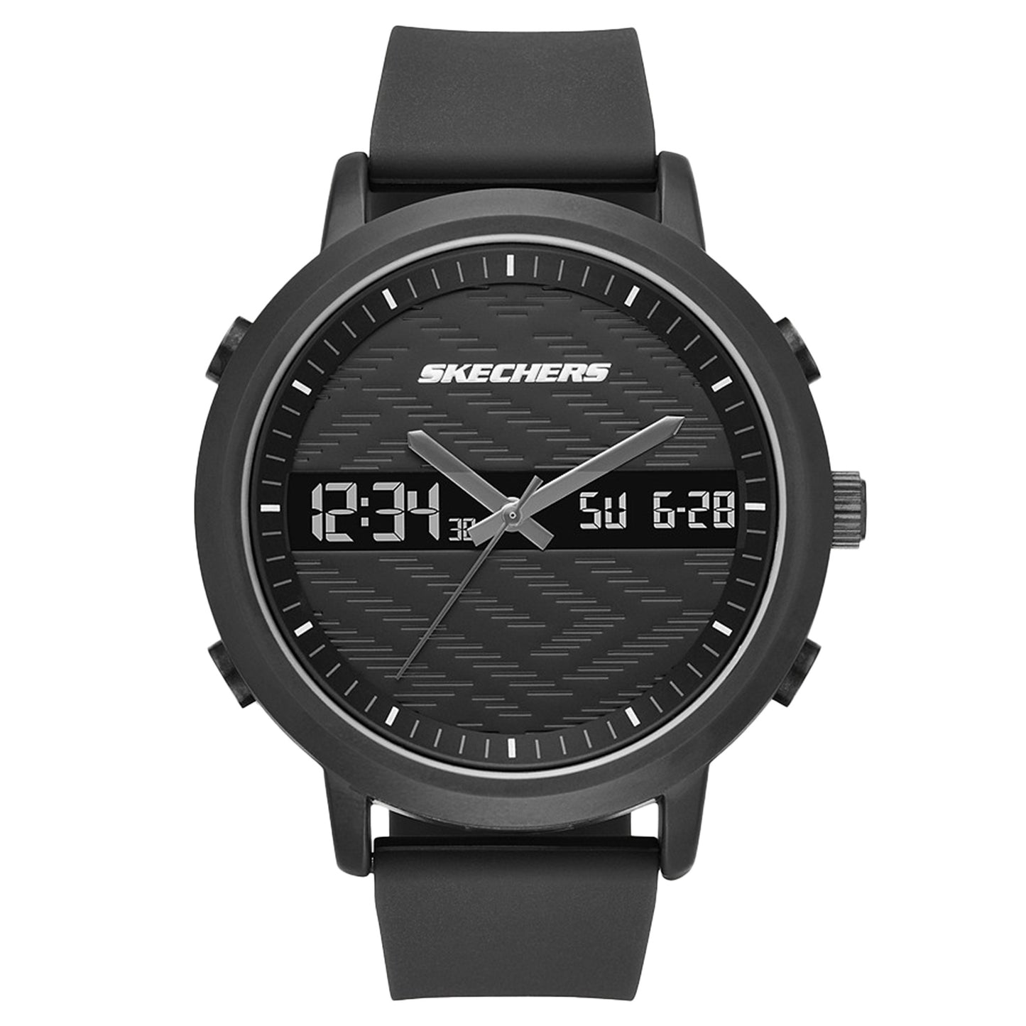 Skechers Lawndale Black Silicone Strap Analog-Digital Watch SKC-SR5071