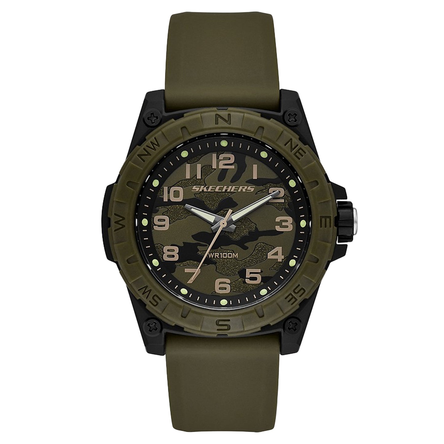 Skechers Encino Green Silicone Strap Analog Watch SKC-SR5193