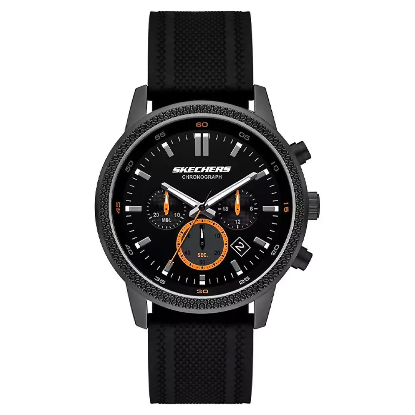 Skechers Clarkdale Black Silicone Strap Analog Watch SKC-SR5196