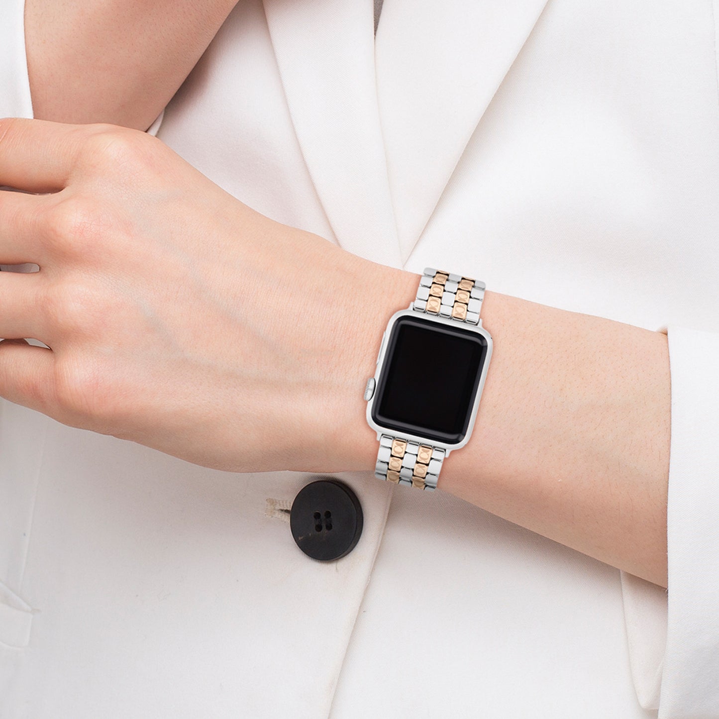 Apple Watch Strap Silver and Rose Gold, CO-14700244-STRAP