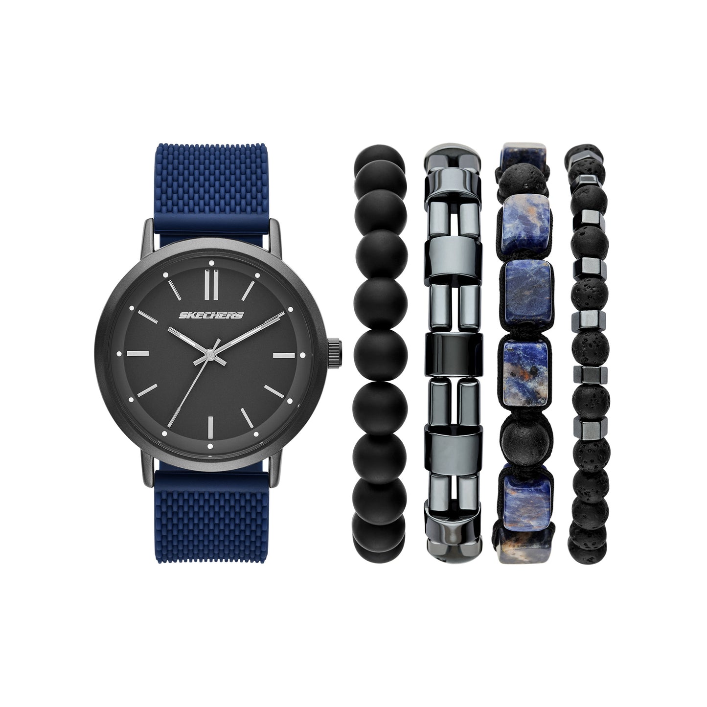 Blue Stackable Watch and Bracelet Set, SKC-SR9123