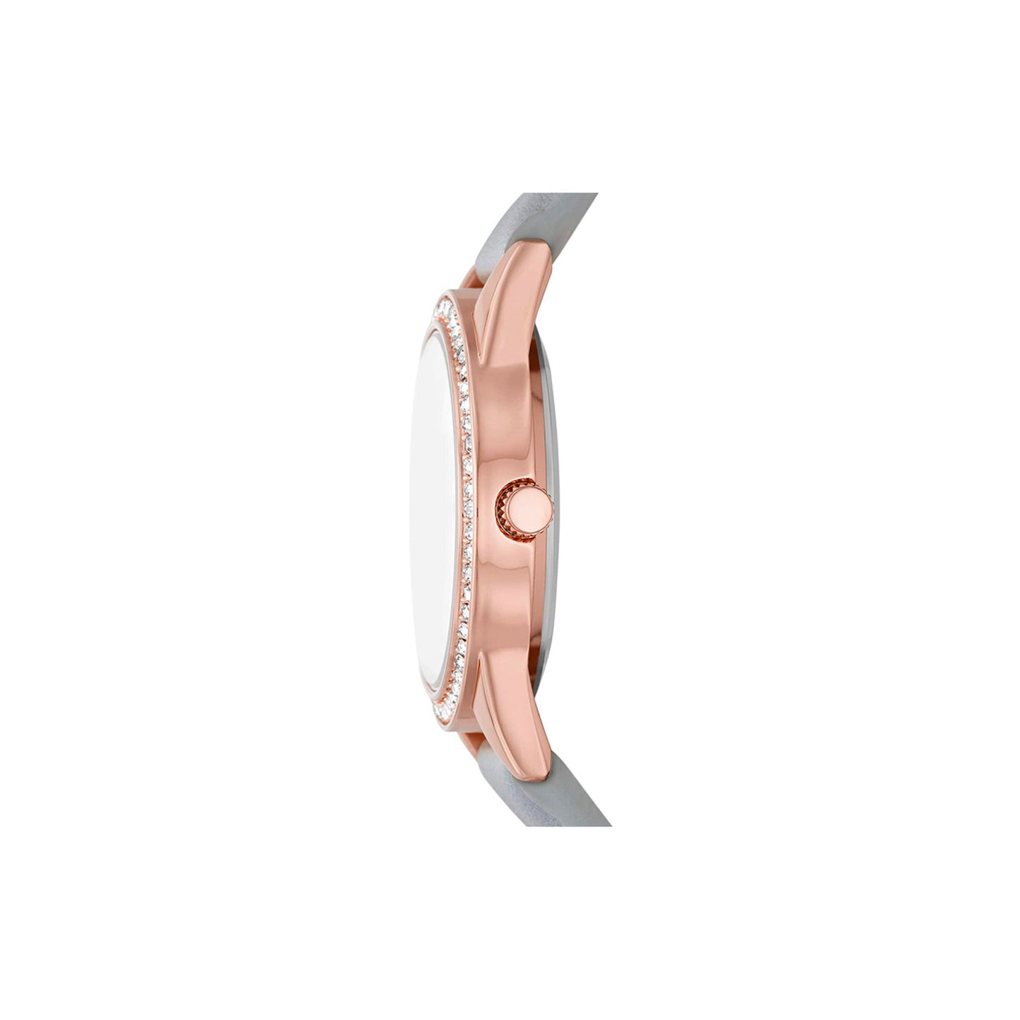 Gray and Rose Gold Mother-of-Pearl Stackable Watch and Bracelet Set