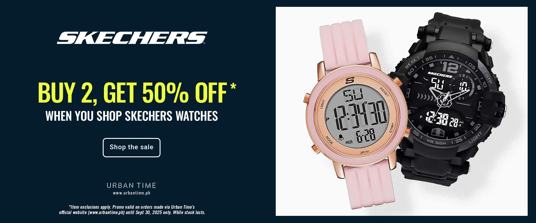 SKECHERS BUY 2 GET 50% OFF