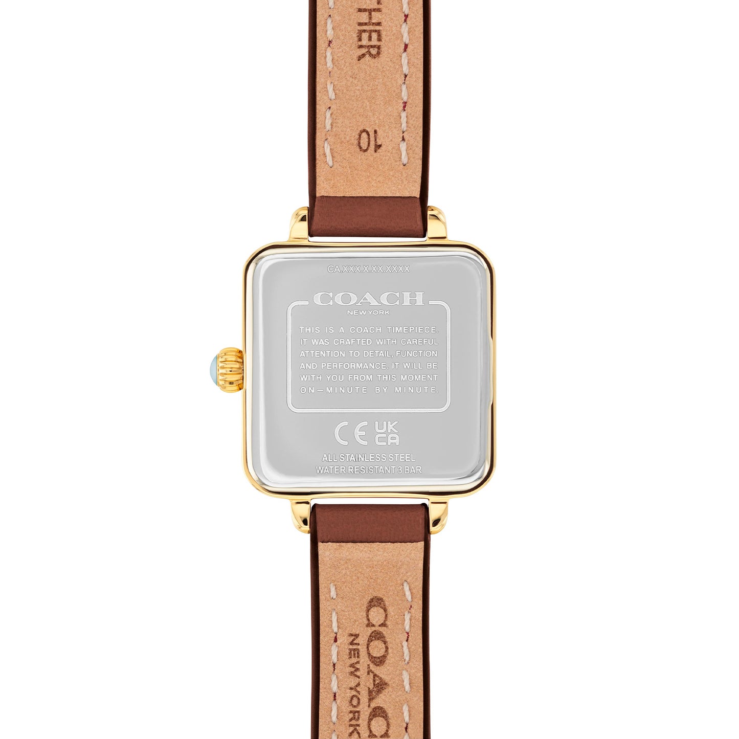 Coach Cass Saddle Leather Strap Analog Watch CO-14504231