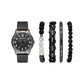 Black Stackable Watch and Bracelet Set, SKC-SR9054