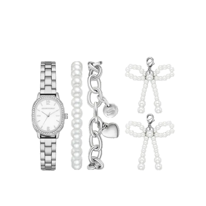 Charm Pearl Bows Watch Set, SKC-SR9135