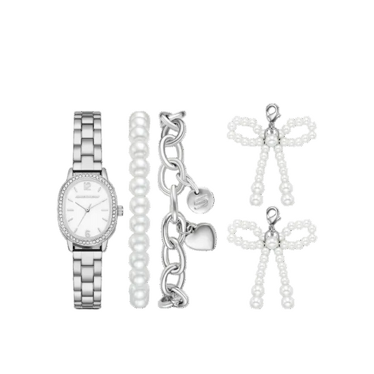 Charm Pearl Bows Watch Set, SKC-SR9135