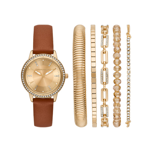 Dressy Stackable Watch and Bracelet Set, SKC-SR9126