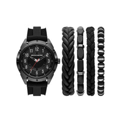 Black Stackable Watch and Bracelet Set, SKC-SR9120