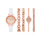 Rose Gold Mother-of-Pearl Stackable Watch and Bracelet Set SKC-SR9080