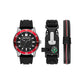 Black Utility Stackable Watch and Bracelet Set