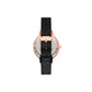 Black and Rose Gold Quartz Stackable Watch and Bracelet Set SKC-SR9070