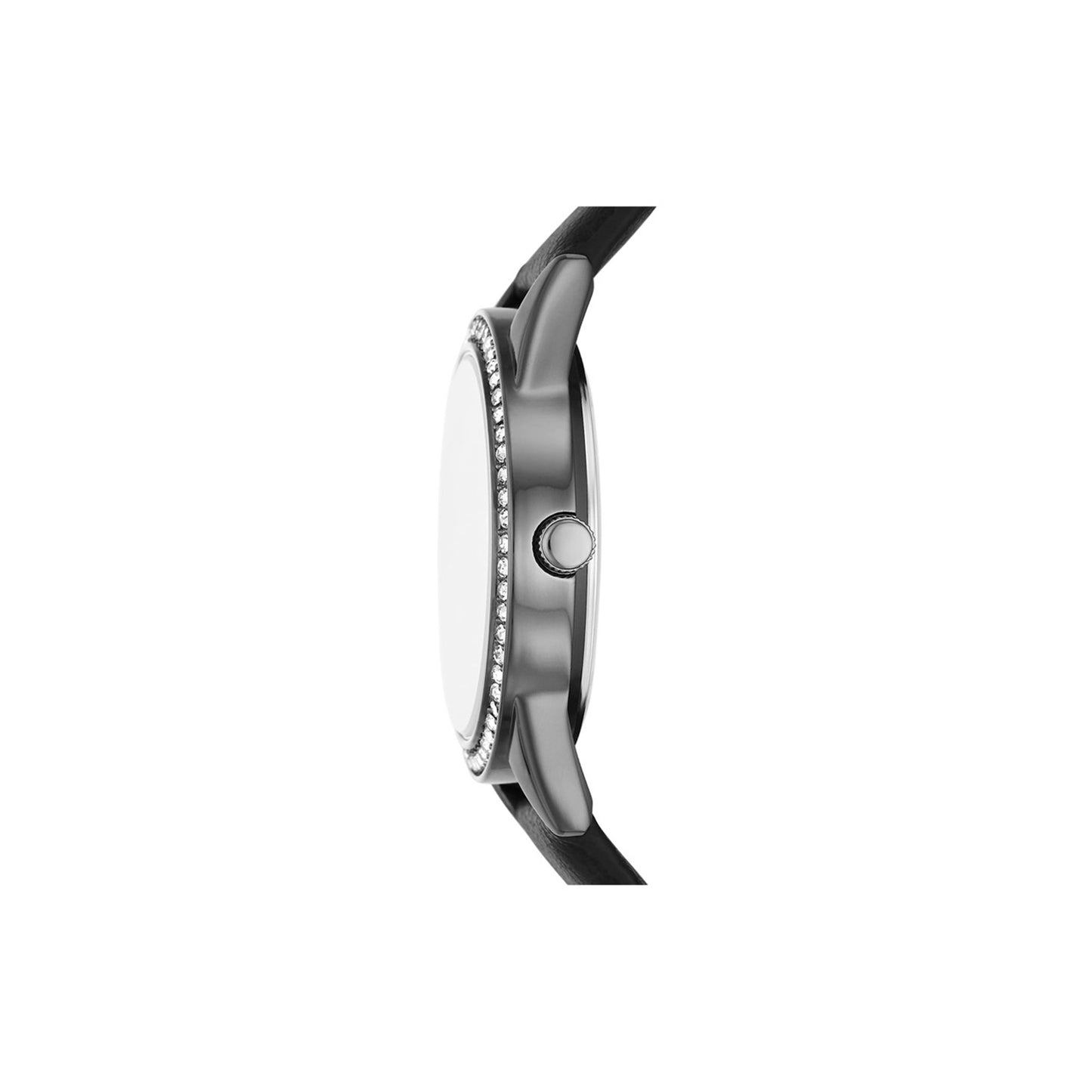 Black Mother-of-Pearl Stackable Watch and Bracelet Set
