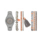 Gray and Rose Gold Unibody Stackable Watch and Bracelet Set