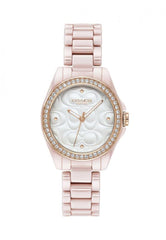 Astor Crystal Blush Pink Ceramic Watch