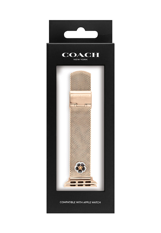 Women's Apple Watch Strap Rose Gold Mesh 38mm